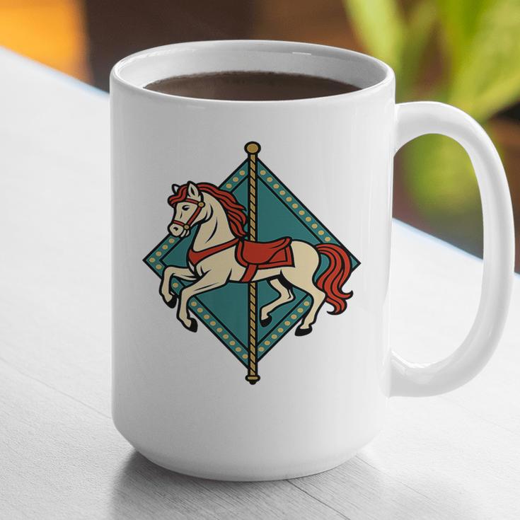 Vintage Carousel Horse Merry Go Round Nostalgia Art Premium Graphic Print Coffee Mug
