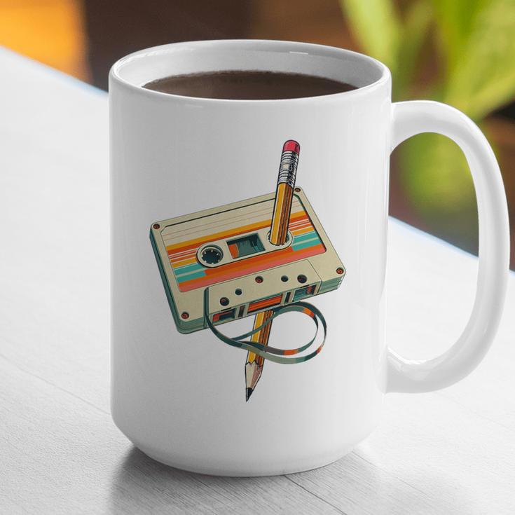Vintage Pencil Rewind Cassette Tape Nostalgia Party 80s 90s Premium Graphic Print Coffee Mug Vintage Pencil Rewind Cassette Tape Nostalgia Party 80s 90s Premium Graphic Print Coffee Mug