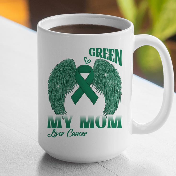 I Wear Green In Memory Of My Mom Liver Cancer Awareness Day Graphic Print Coffee Mug I Wear Green In Memory Of My Mom Liver Cancer Awareness Day Graphic Print Coffee Mug