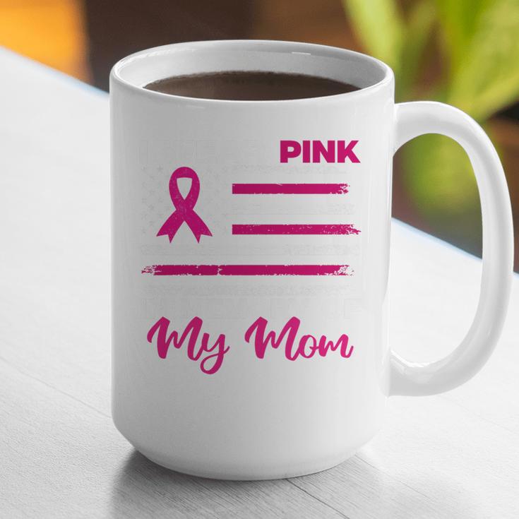 I Wear Pink In Memory Of My Mom Breast Cancer Awareness Premium Tri-Blend Graphic Print Coffee Mug