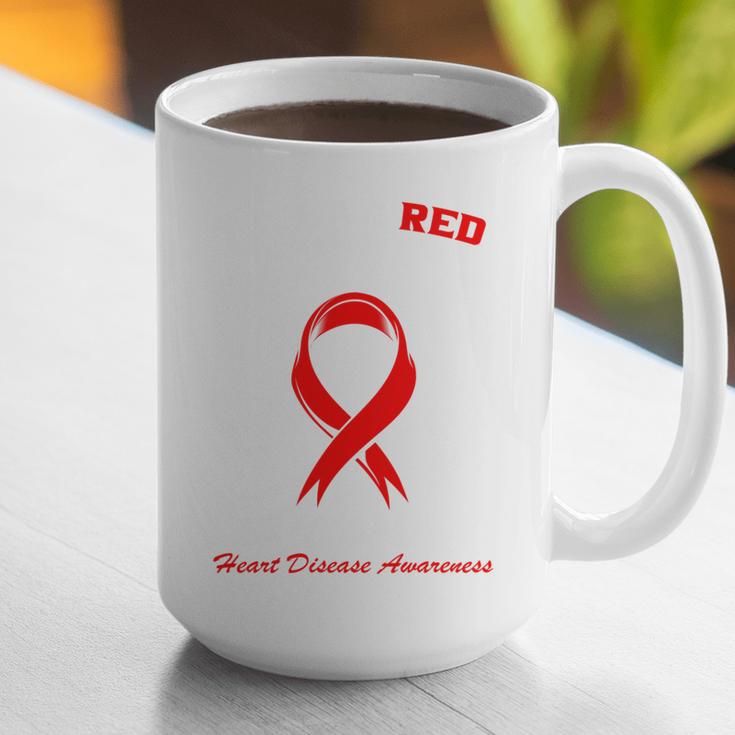 I Wear Red In Memory Of My Mom Heart Disease Awareness Month Graphic Print Coffee Mug I Wear Red In Memory Of My Mom Heart Disease Awareness Month Graphic Print Coffee Mug
