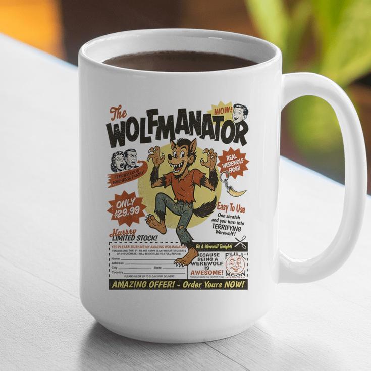 Werewolf Wolfmanator Nostalgia Vintage Halloween Graphic Print Coffee Mug Werewolf Wolfmanator Nostalgia Vintage Halloween Graphic Print Coffee Mug