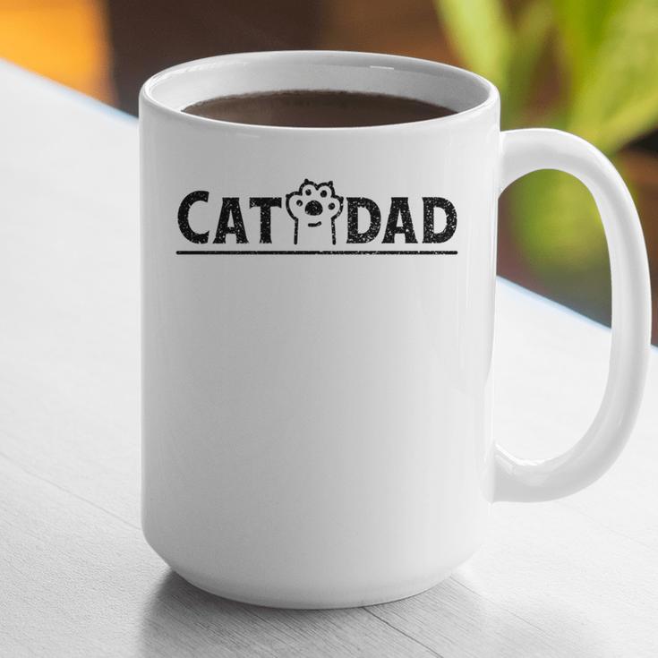 Worlds Best Cat Dad Ever Vintage Cat Dad Father Day Men Graphic Print Coffee Mug