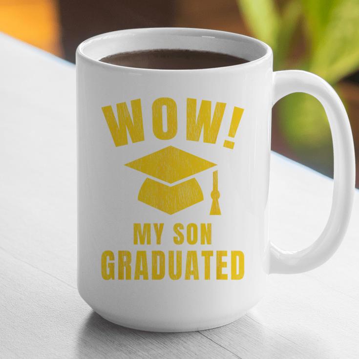 Wow My Son Graduated Mom Dad Of A Senior Graduation Graphic Print Coffee Mug