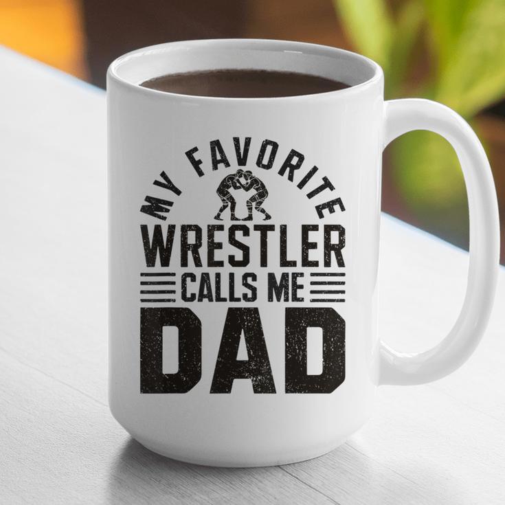 Wrestler Daddy Wrestling Dad Graphic Print Coffee Mug