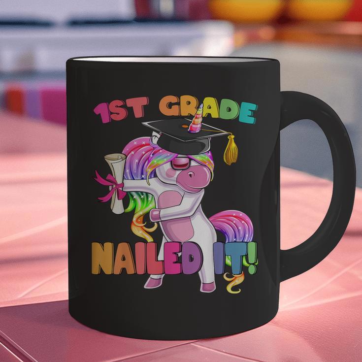 1st Grade Nailed It Flossing Unicorn Graduation Shirt Graphic Print Coffee Mug