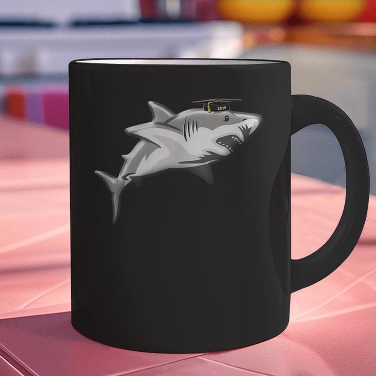 2019 Graduation SharkShirt High School College Grad Graphic Print Coffee Mug