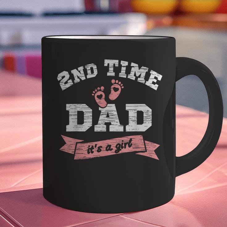 2nd Second Time Dad It's a Girl Gender Reveal Dad Of 2 Kids Graphic Print Coffee Mug