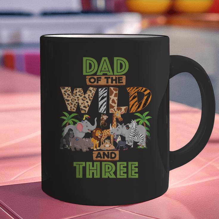 3rd Birthday Zoo Safari Jungle Dad Of The Wild And Three Graphic Print Coffee Mug