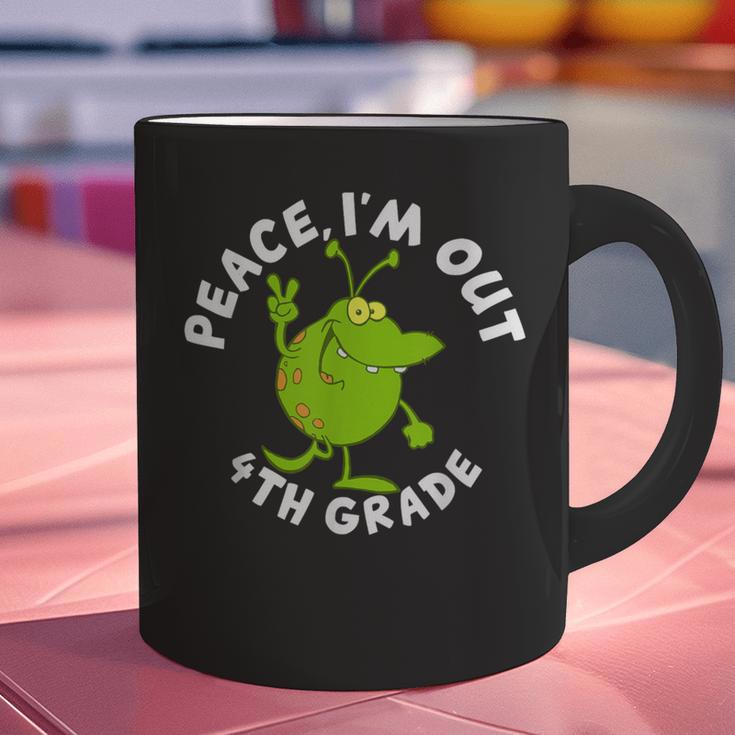 4th Grade Graduation Promotion Peace I'm Out Last Day Graphic Print Coffee Mug