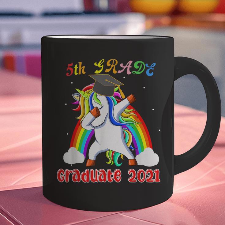 5th Grade Graduate Class 2021 Dabbing Unicorn Graduation Graphic Print Coffee Mug