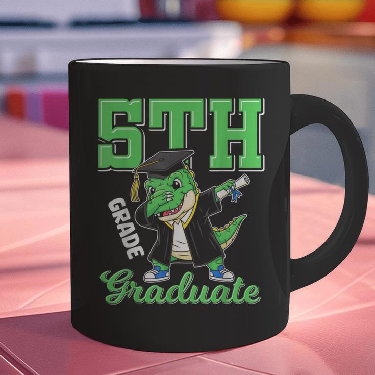 5th Grade Graduate Dinosaur Dab Graduation School Graphic Print Coffee Mug