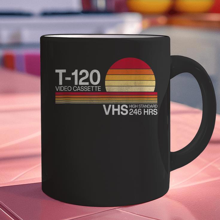 70's 80's 90's Music Nostalgia Video Cassette Tape VHS Retro Graphic Print Coffee Mug