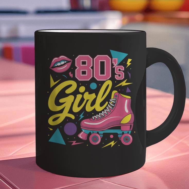 80's Girl Roller Skates Skating Eighties 1980s Nostalgia Graphic Print Coffee Mug
