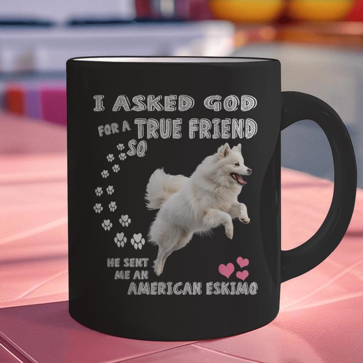 American Eskimo Dog Mom Eskie Dad Art Eskie Lover Quote Graphic Print Coffee Mug