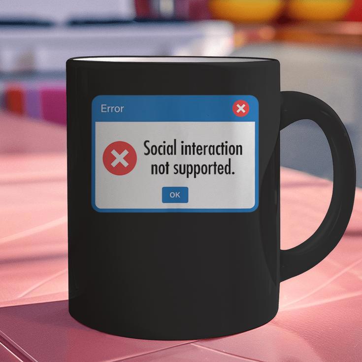 Anti Social Introvert Social Interaction Not Supported Graphic Print Coffee Mug