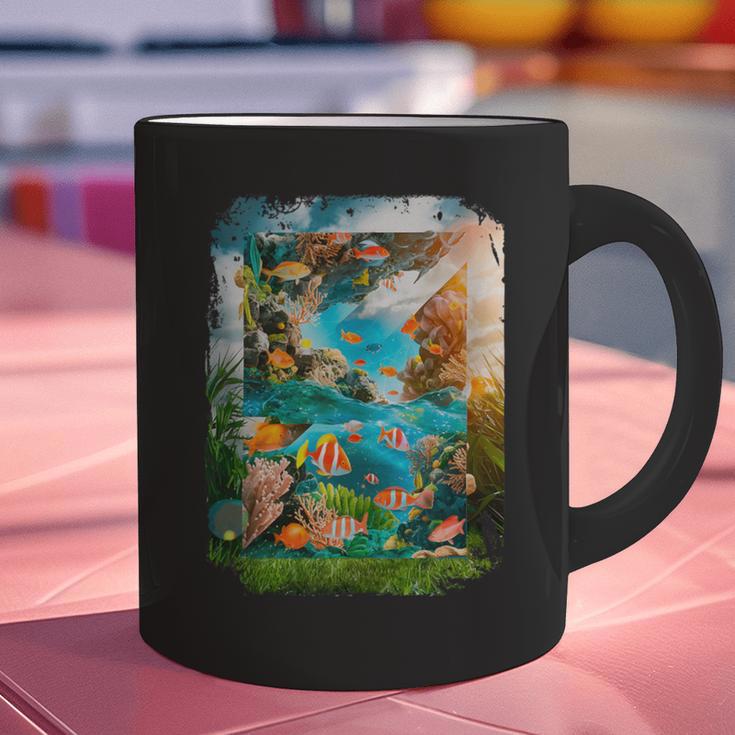 Aqua In The Skies Frutiger Aero Graphic Print Coffee Mug