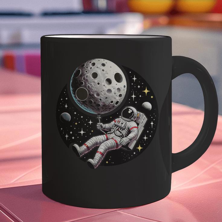 Astronaut Aesthetic Holding Moon Balloon Planets Introvert Graphic Print Coffee Mug Astronaut Aesthetic Holding Moon Balloon Planets Introvert Graphic Print Coffee Mug