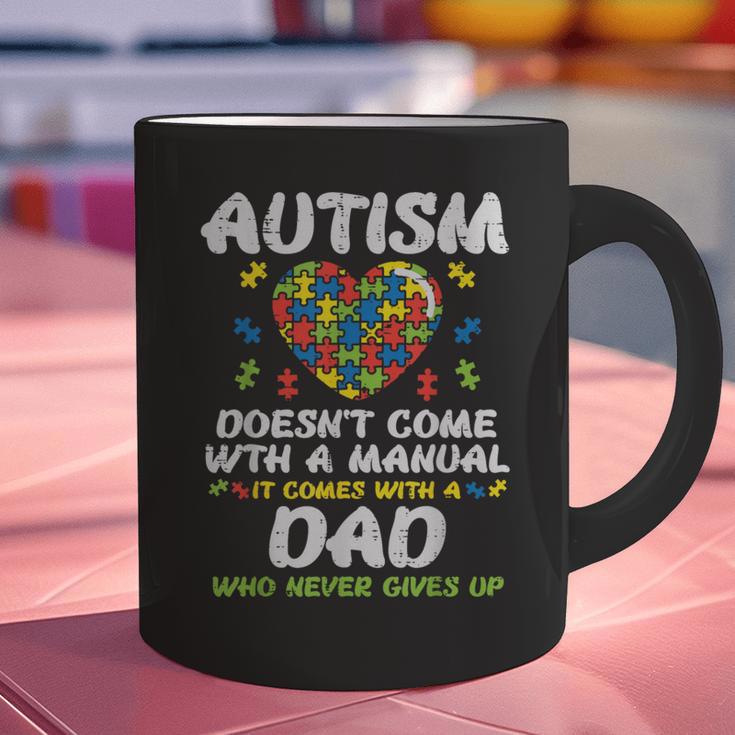 Autism Doesnt Come With Manual Dad Puzzle Awareness Men Graphic Print Coffee Mug