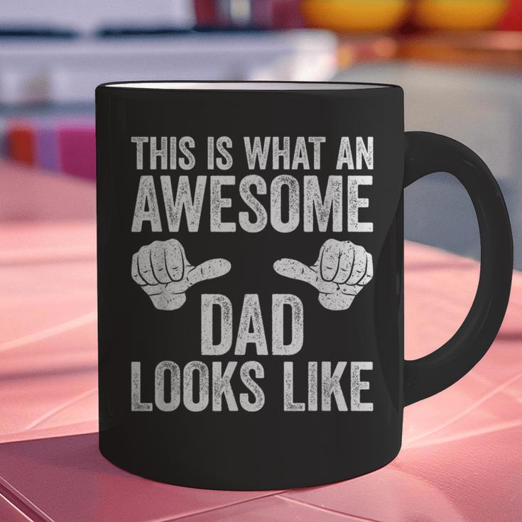 This Is What An Awesome Dad Looks Like Shirt Men Fathers Day Graphic Print Coffee Mug