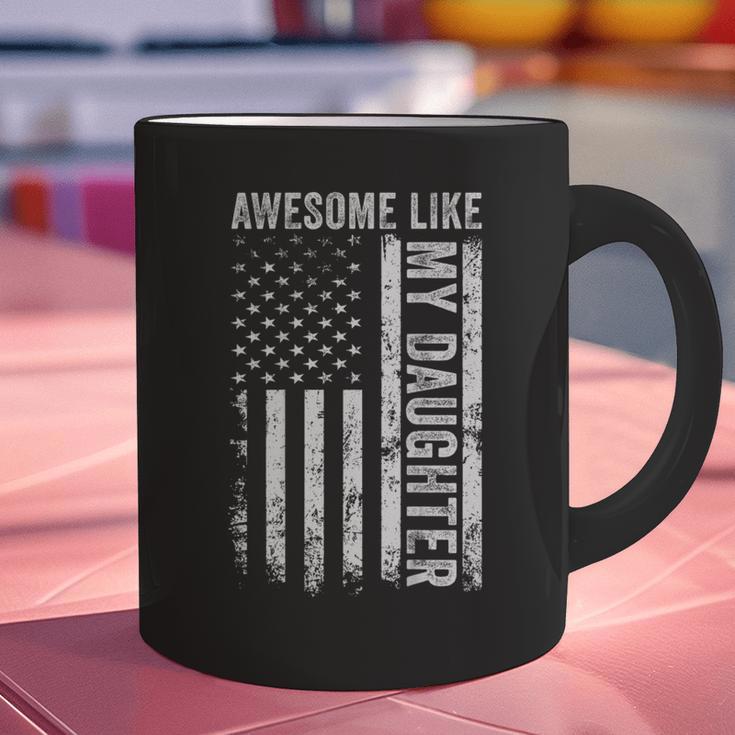 ON Back Awesome Like My Daughter Men Fathers Day Dad Graphic Print Coffee Mug