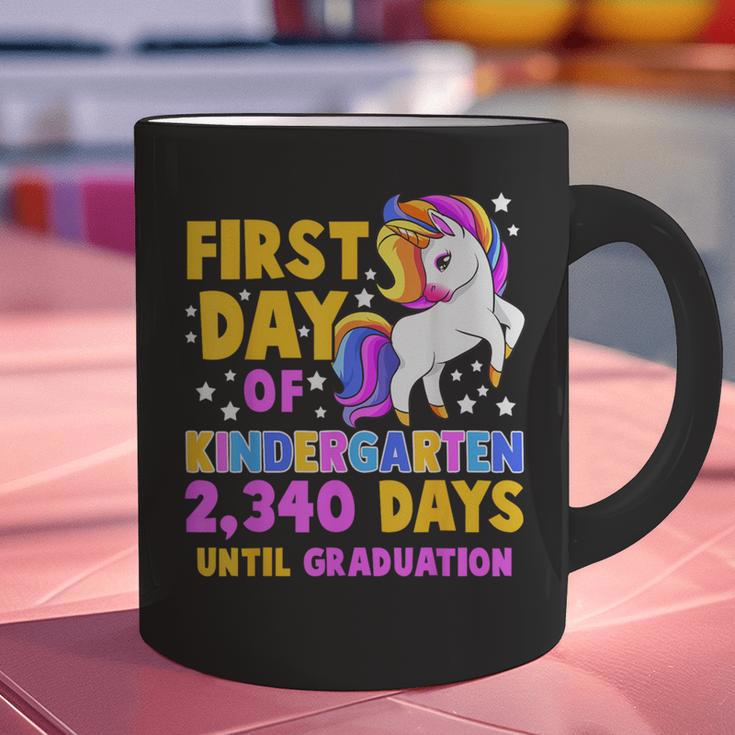 Back To School First Day Of Kindergarten Graduation Unicorn Graphic Print Coffee Mug
