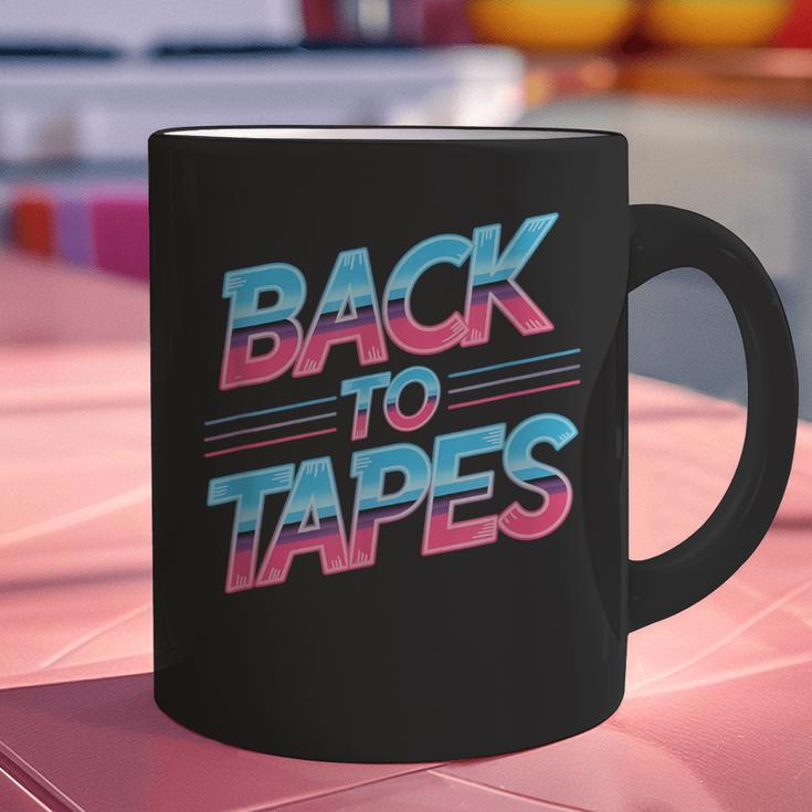 Back To Tapes Retro Cassette Mixtape 80s Nostalgia Graphic Print Coffee Mug