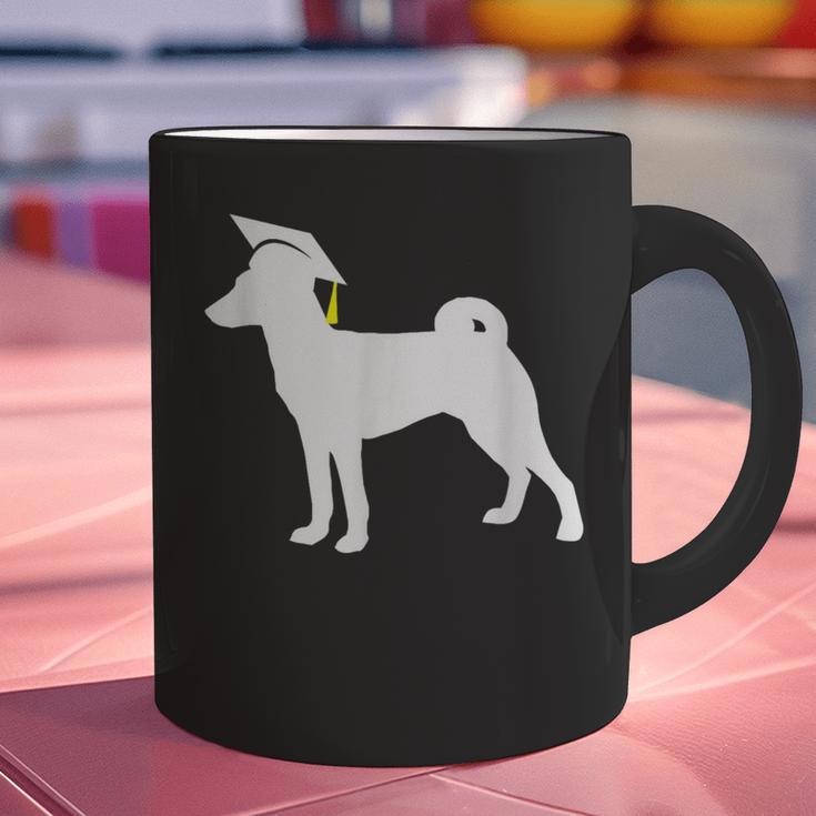 Basenji Graduation Dog Graduate Graphic Print Coffee Mug