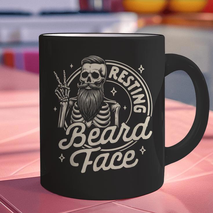 Bearded Dad Daddy Papa Father’s Day Resting Beard Face Graphic Print Coffee Mug