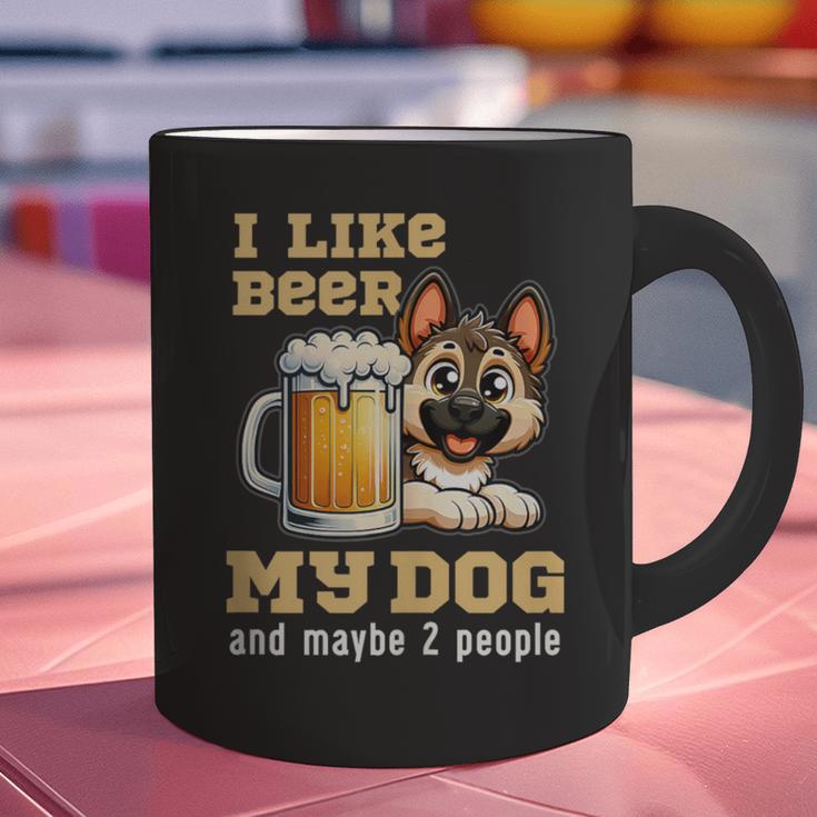 I Like Beer My Dog And Maybe 2 People Introvert Pun Graphic Print Coffee Mug