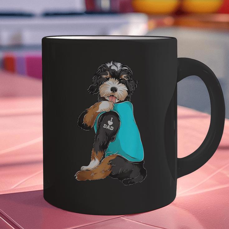 Bernedoodle I Love Dad Tattoo Apparel Dog Dad Dads Graphic Print Coffee Mug Bernedoodle I Love Dad Tattoo Apparel Dog Dad Dads Graphic Print Coffee Mug