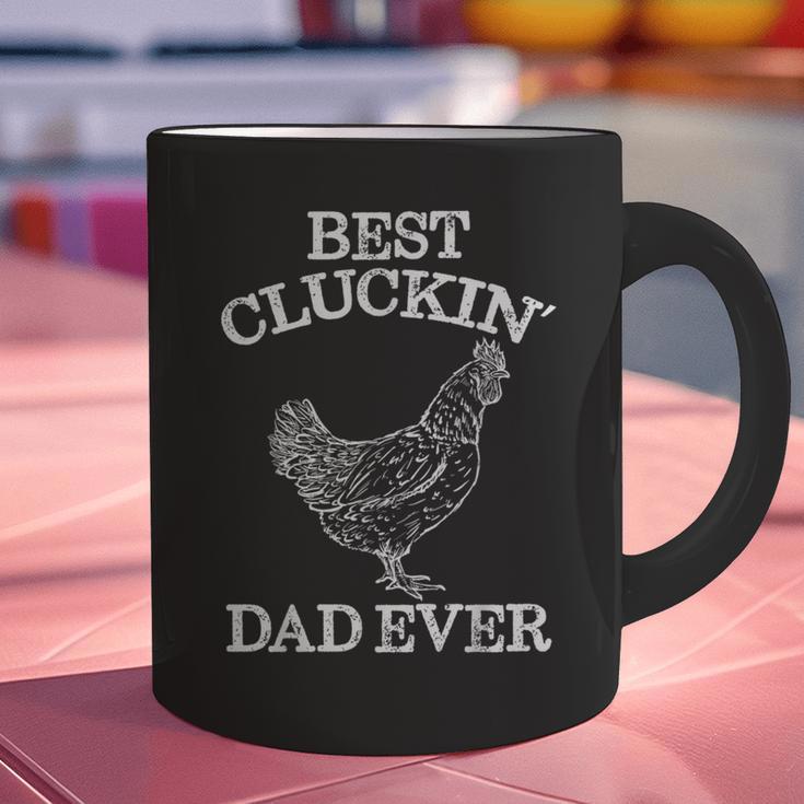 Best Cluckin' Dad Ever Father's Day Chicken Farm Shirt Graphic Print Coffee Mug