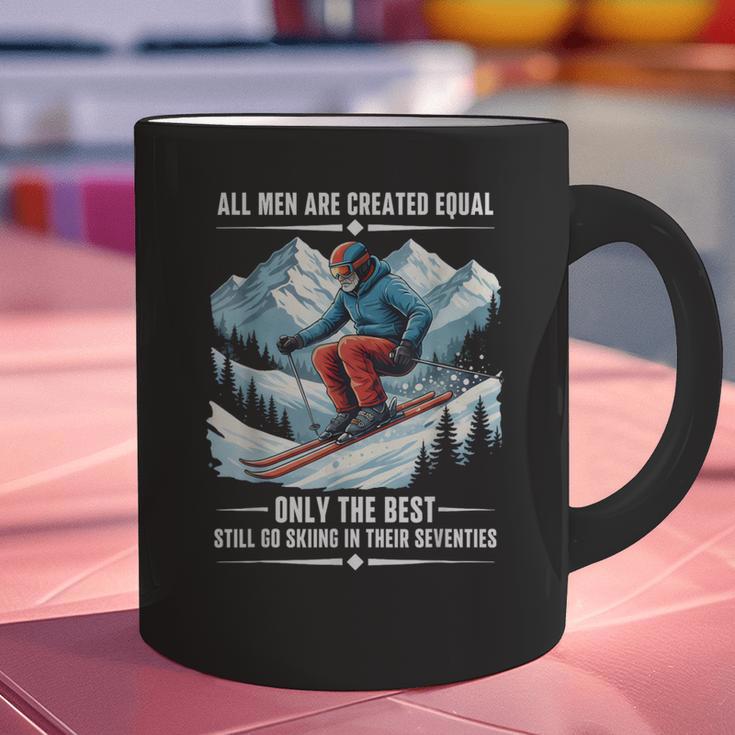 Only The Best Still Go Skiing In Their Seventies Skier Dad Graphic Print Coffee Mug