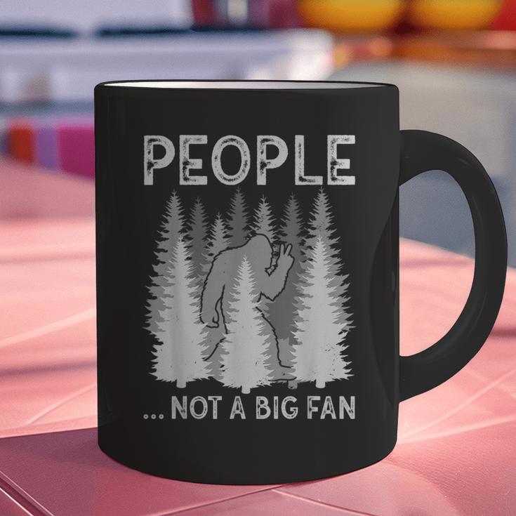 Bigfoot People Not a Big Fan Sasquatch Introvert Graphic Print Coffee Mug Bigfoot People Not a Big Fan Sasquatch Introvert Graphic Print Coffee Mug