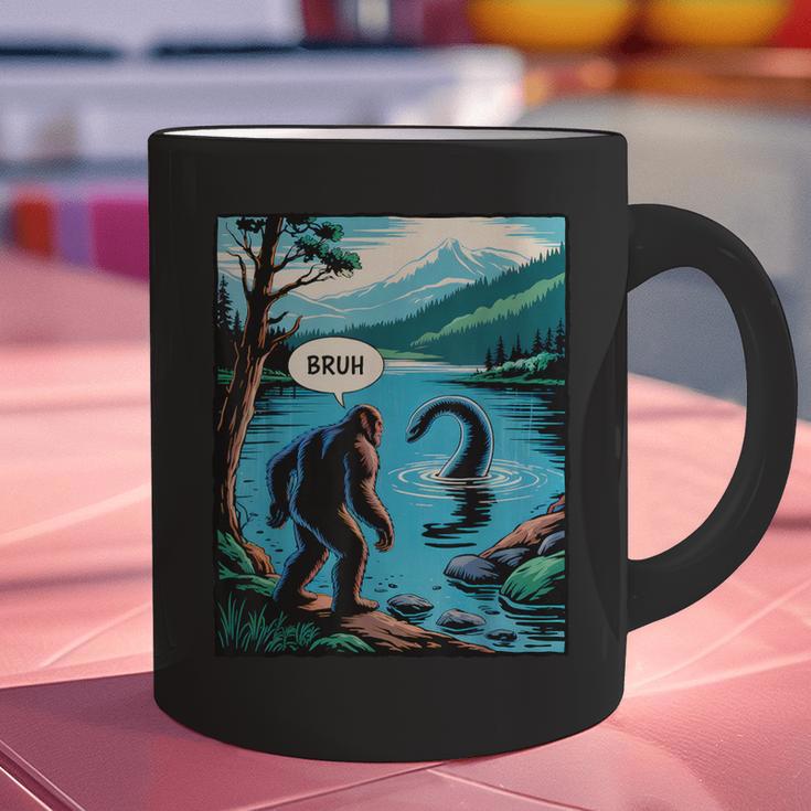 Bigfoot Sasquatch Loch Ness Monster Introvert Bruh Graphic Print Coffee Mug Bigfoot Sasquatch Loch Ness Monster Introvert Bruh Graphic Print Coffee Mug