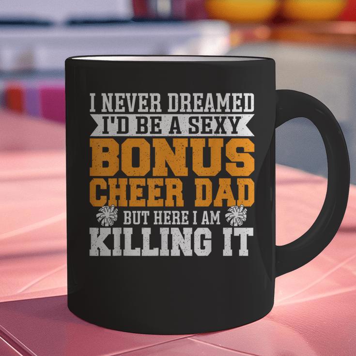 Bonus Cheer Dad Cheer Step Dad Graphic Print Coffee Mug