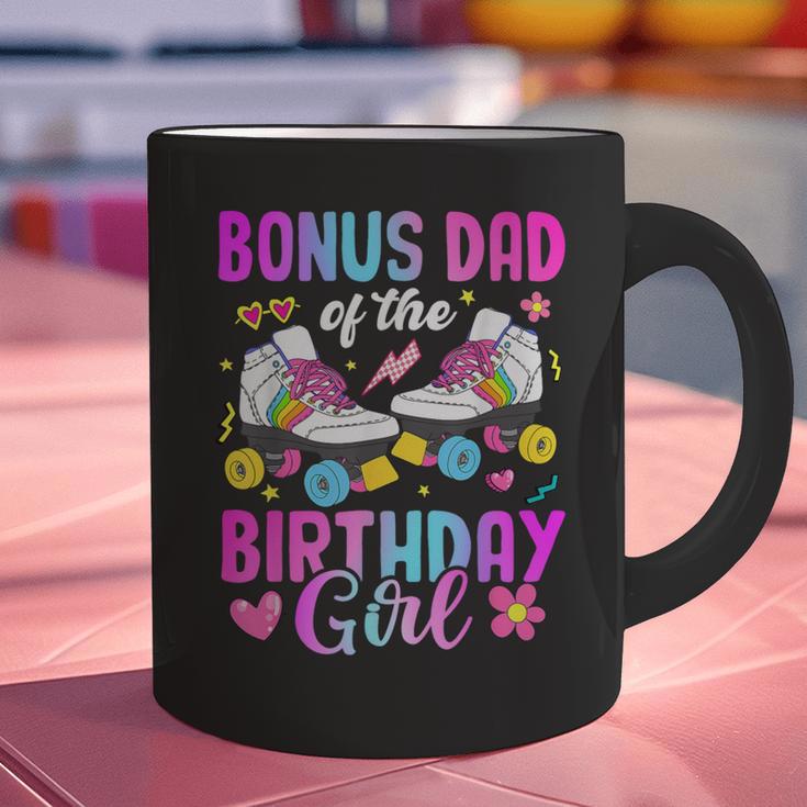 Bonus Dad Of The Birthday Girl Rolling Skate Bday Family Graphic Print Coffee Mug