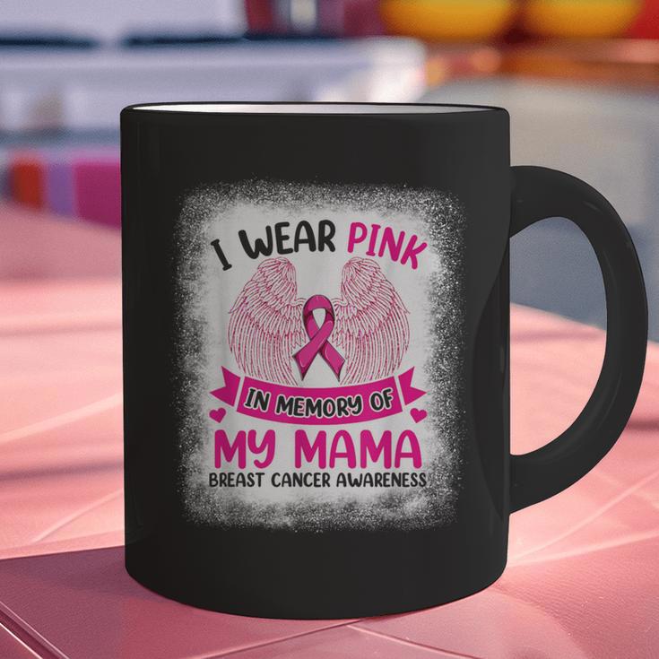 Breast Cancer Wings Shirt I Wear Pink In Memory Of My Mama Graphic Print Coffee Mug