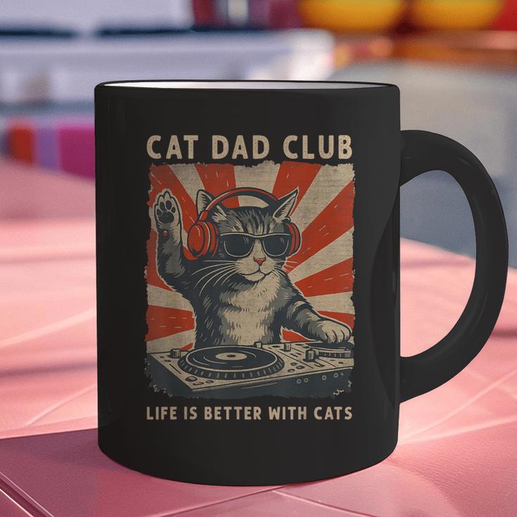 Cat Dad Club Life Is Better With Cats Cat Dad Cat Graphic Print Coffee Mug