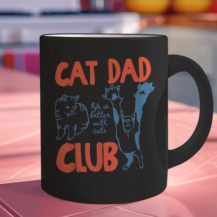Cat Dad Club Life Is Better With Cats Cat Dad Retro Graphic Print Coffee Mug Cat Dad Club Life Is Better With Cats Cat Dad Retro Graphic Print Coffee Mug