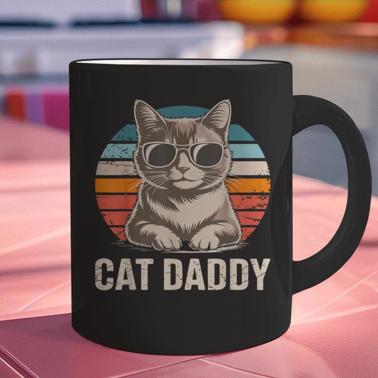 Cat Daddy Shirt Men Cat Lover Dad Fathers Day Graphic Print Coffee Mug