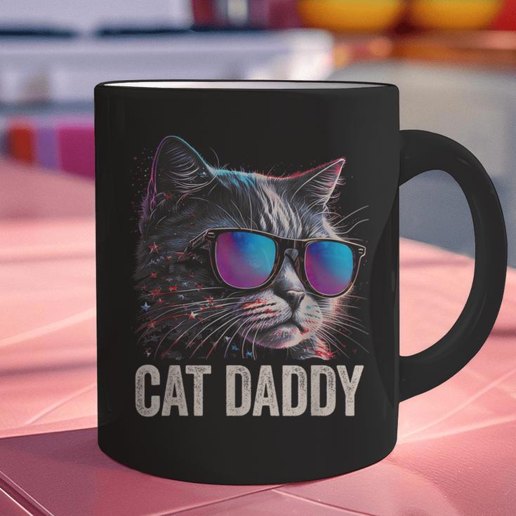 Cat Daddy Shirt Cat Sunglasses Cool Cat Dad Men Father Graphic Print Coffee Mug