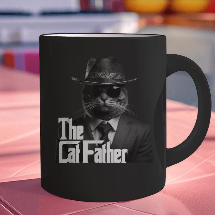 The Catfather Fathersday Best Birthday Cat Dad Graphic Print Coffee Mug