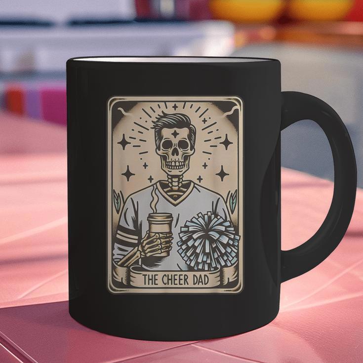 Cheer Dad Tarot Card Skeleton Cheerleading Fathers Day Graphic Print Coffee Mug