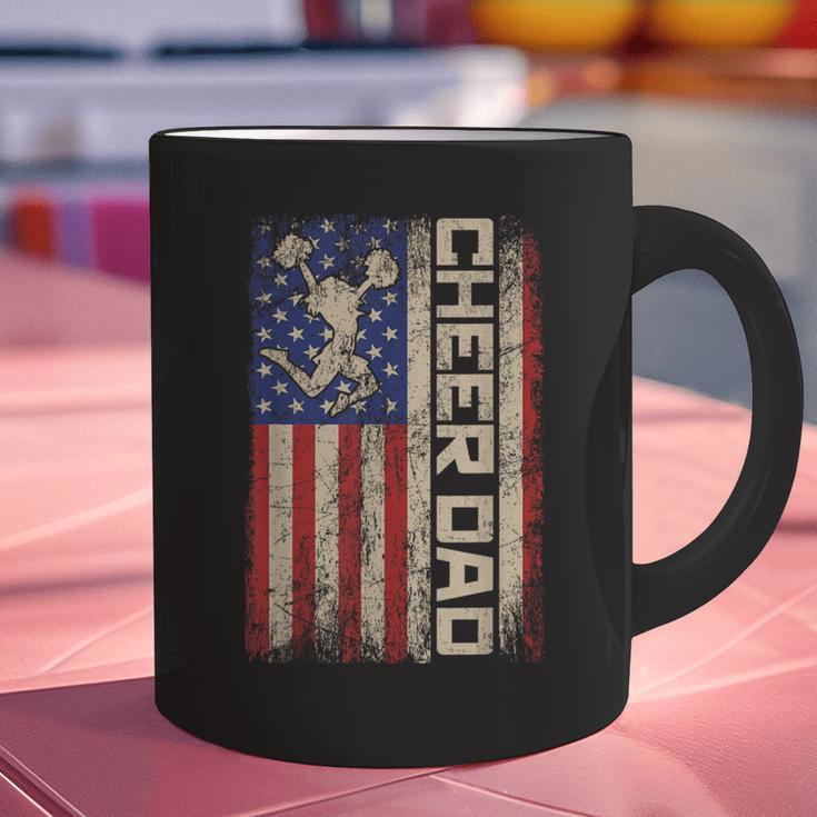 Cheerleader Dad Cheer Dad American US Flag Father Team Graphic Print Coffee Mug Cheerleader Dad Cheer Dad American US Flag Father Team Graphic Print Coffee Mug