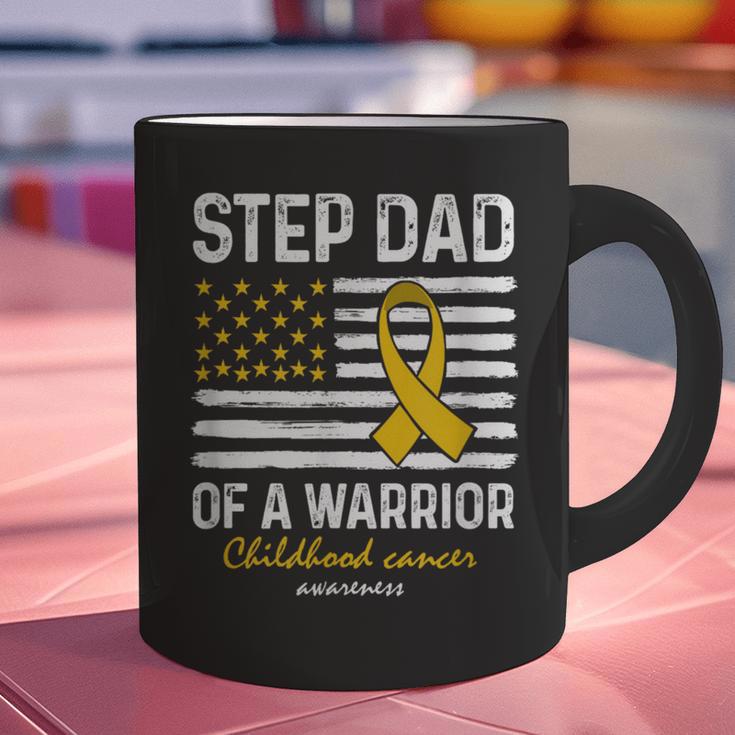 Childhood Cancer Survivor Support Step Dad Of A Warrior Graphic Print Coffee Mug