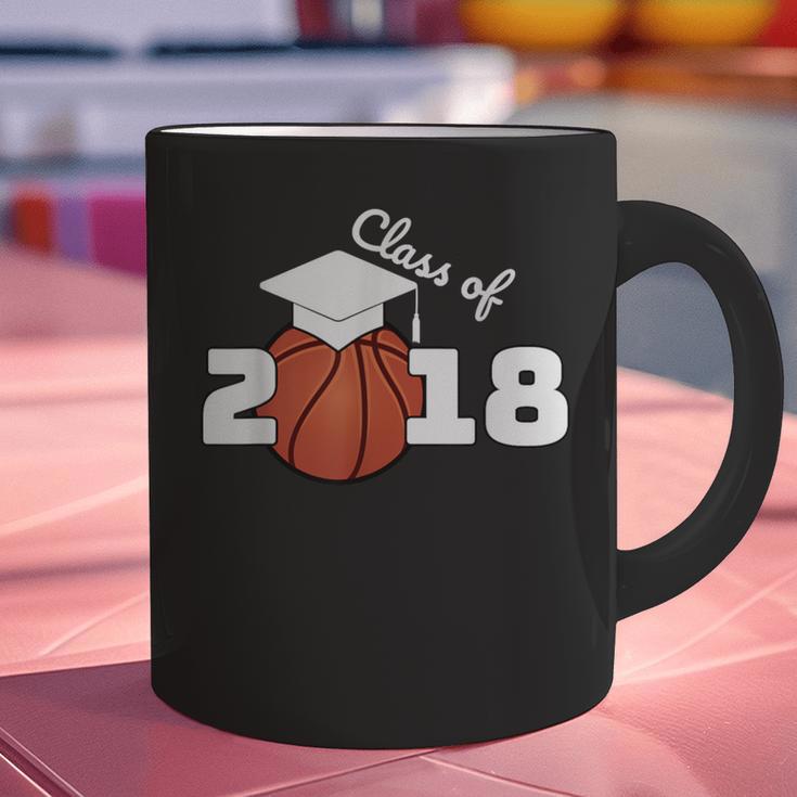 Class Of 2018 Basketball Senior Graduation Shirt Grad Graphic Print Coffee Mug