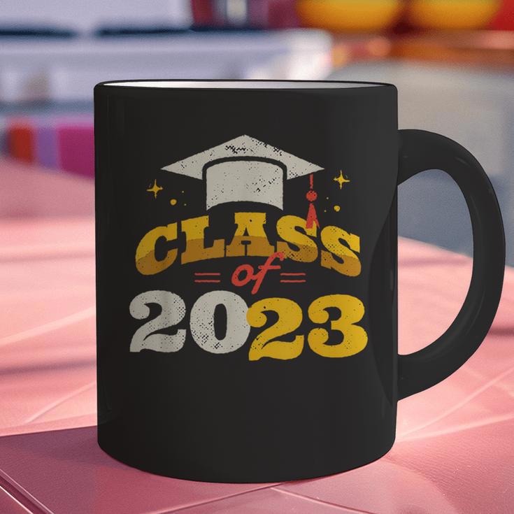 Class Of 2023 School Graduation Vintage Retro Class Of 2023 Graphic Print Coffee Mug