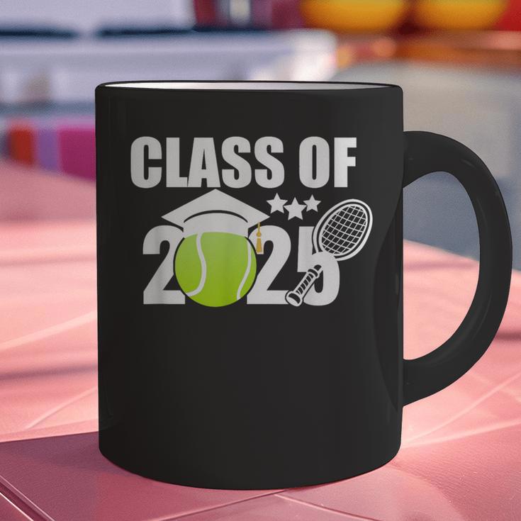 Class Of 2025 Graduation Senior Tennis Player Graphic Print Coffee Mug