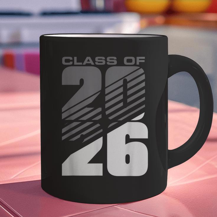 Class Of 2026 High School Senior Graduation Grey Sport Style Graphic Print Coffee Mug